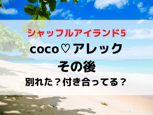 シャッフルアイランド5cocoとアレックのその後は？別れたか付き合ってるか現在を調査！