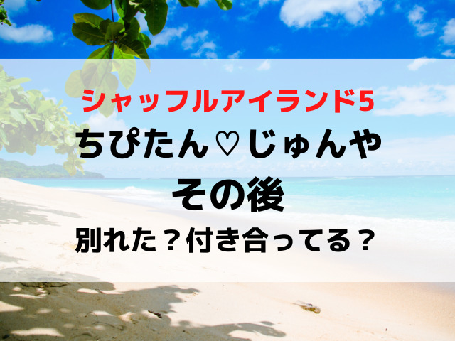 シャッフルアイランド5ちぴたんとじゅんやのその後は？別れたか付き合ってるか現在を調査！