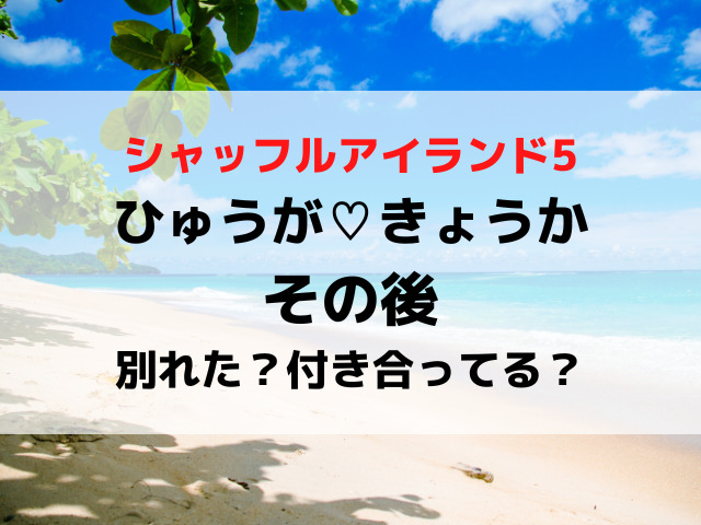 シャッフルアイランド5ひゅうがときょうかのその後は？別れたか付き合ってるか現在を調査！