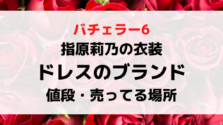 バチェラー6指原莉乃の衣装ドレスのブランドどこ？値段や売ってる場所を紹介！