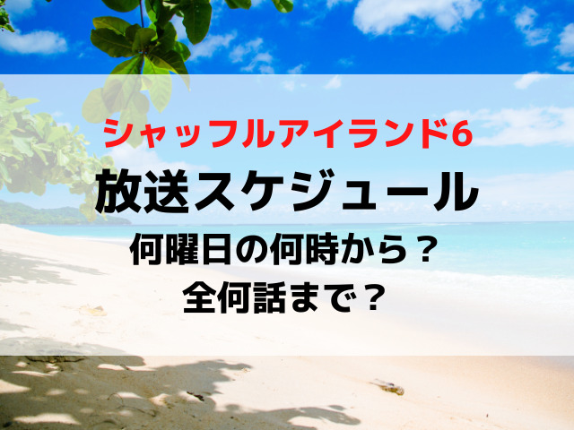 シャッフルアイランド6次回の放送日いつ何曜日の時間何時から？全何話までで最終回いつか紹介！