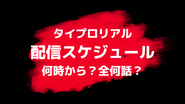 タイプロリアル配信日いつから時間何時から？全何話までか配信スケジュールを紹介！
