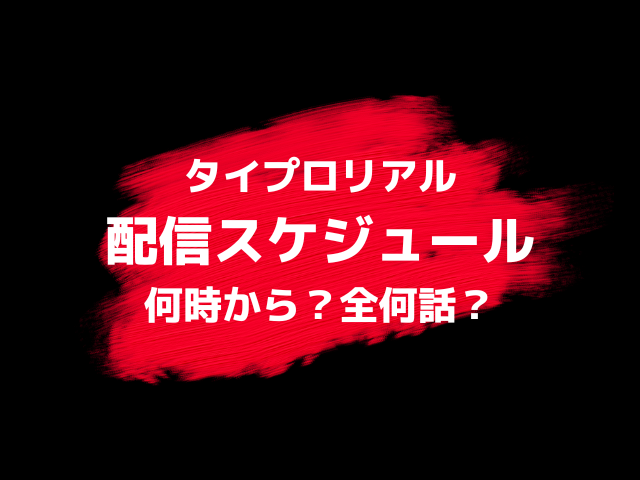 タイプロリアル配信日いつから時間何時から？全何話までか配信スケジュールを紹介！